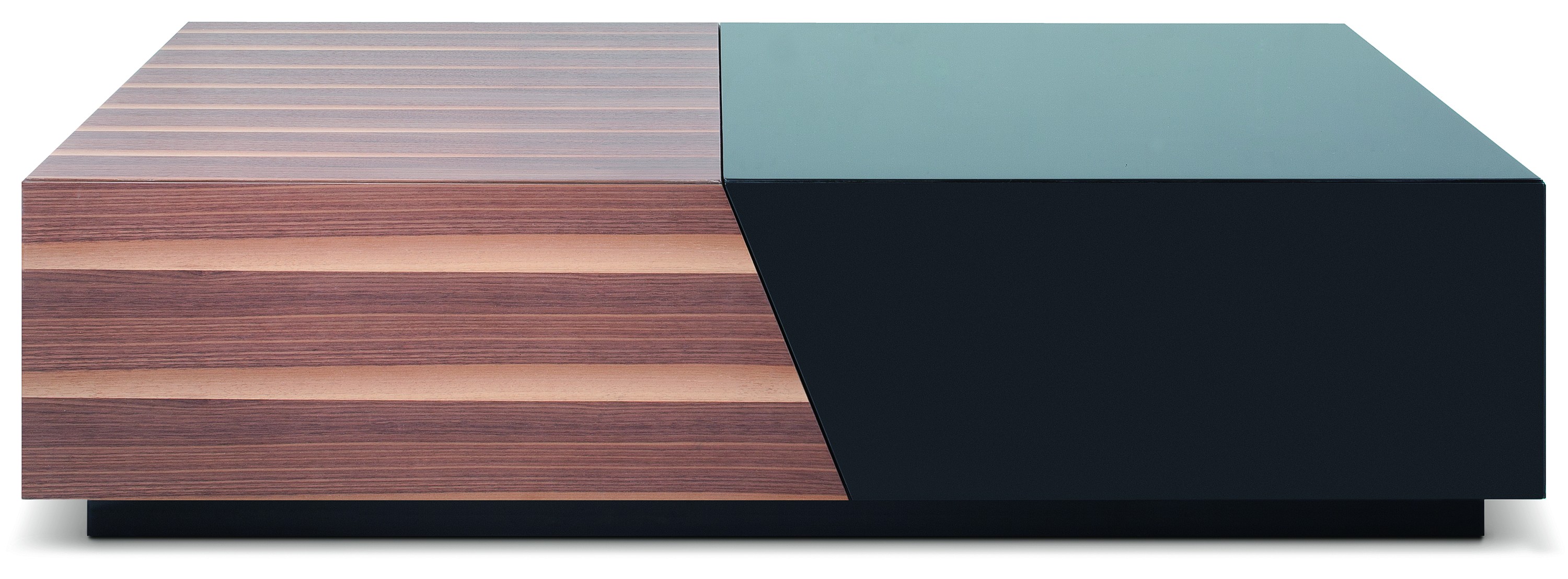 Walnut & Black Veneer Coffee Table