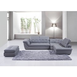 Retro Modern Fully Tufted Right Hand Facing Sectional