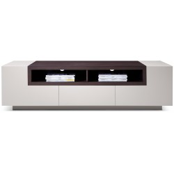 Classic Dark Wood And Grey Lacquer TV Stand