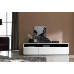 White Lacquer Closed TV Stand