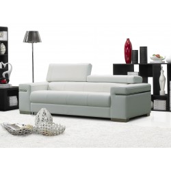 Grand Chrome And Leather Sofa