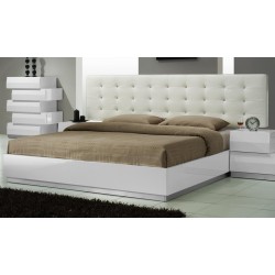 High Line White Queen Bed