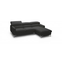 Modern Italian Right Hand Facing Leather Sectional Sofa