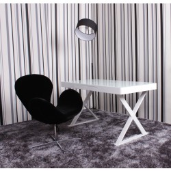 White Sleek Lacquer Desk