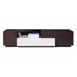 Dark Wood And Grey Lacquer Modular TV Stand