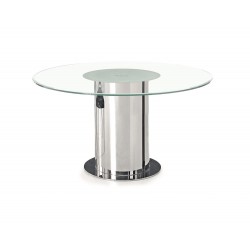 Chrome And Glass Round Coffee Table
