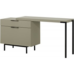 Adjustable Taupe Wood Desk
