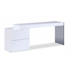 Crisp White Modern Desk