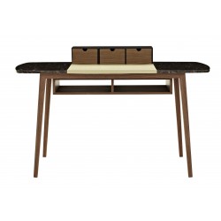 Wood And Leather Open Desk