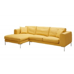 Yellow Nubuck Leather Sectional
