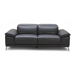 Luxe Black Leather Sofa Recliner