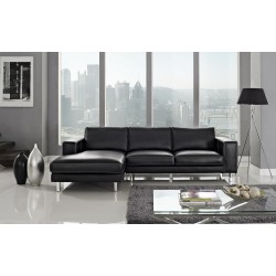 ANIKA - Leather Sectional | Black