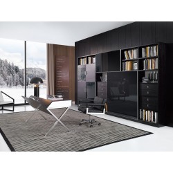 Crisp Metal And Wood Desk With Ledge