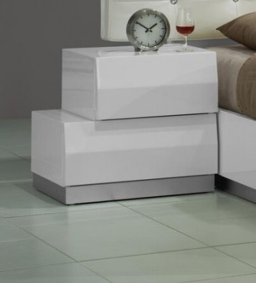 High Line White Left Nightstand