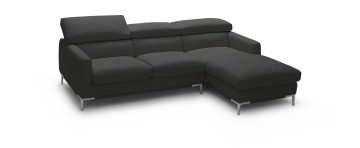 Modern Italian Right Hand Facing Leather Sectional Sofa