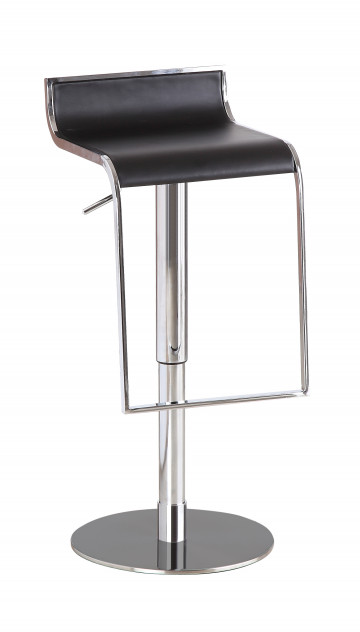 Leather and Steel Bar Stool