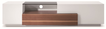 Light Walnut And White Lacquer Modular TV Stand