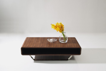 Rounded Edge Walnut Coffee Table