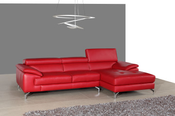 Luxe Tufted Right Hand Facing Leather Sectional