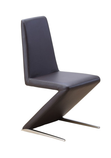 Zig Zag Leatherette Dining Chair