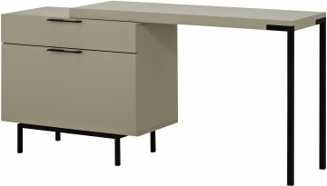 Adjustable Taupe Wood Desk