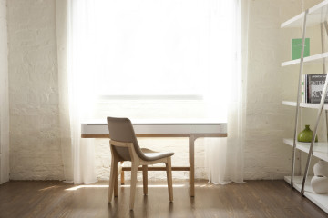 White And Wood Scandi Desk