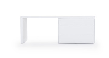 White Lacquer Classic Desk