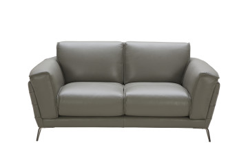 Retro Modern Grey Loveseat