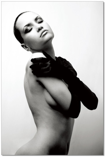 After Party Girl B&W Wall Print