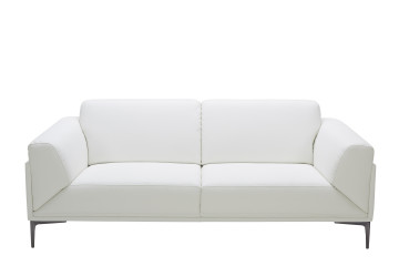 Minimalist White Leather Sofa