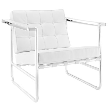 LHD-1435-WHI-Lounge Chair
