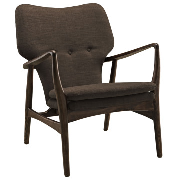 LHD-1442-WAL-BRN-Lounge Chair