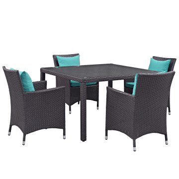 LHD-2191-EXP-TRQ-SET-Dining Set