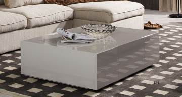 High Gloss Coffee Table with Storage