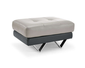 Cecile Leather Ottoman