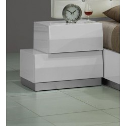 High Line White Left Nightstand