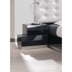 High Line Black Left Nightstand