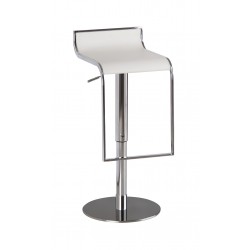 Leather and Steel Bar Stool