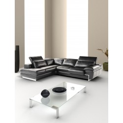 Stark Black Modern Left Hand Facing  Sectional