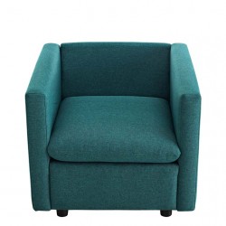 ACTIVATE UPHOLSTERED FABRIC ARMCHAIR IN TEAL