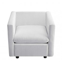 ACTIVATE UPHOLSTERED FABRIC ARMCHAIR IN WHITE