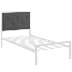 LHD-5438-WHI-GRY-Twin Bed