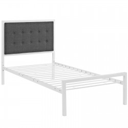 LHD-5450-WHI-GRY-Twin Bed