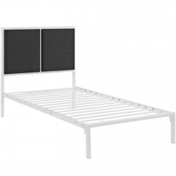 LHD-5458-WHI-GRY-Twin Bed