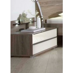 LOFT Glass Nightstand Shelves with LED Lights Set of Two