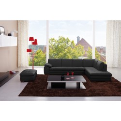 XL Classic Tufted Right Hand Facing Leather Sectional