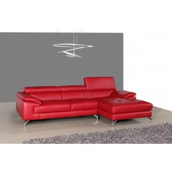 Luxe Tufted Right Hand Facing Leather Sectional