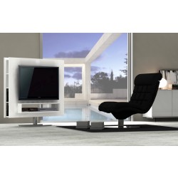 Minimal White Swivel TV Stand