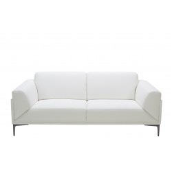 Minimalist White Leather Sofa